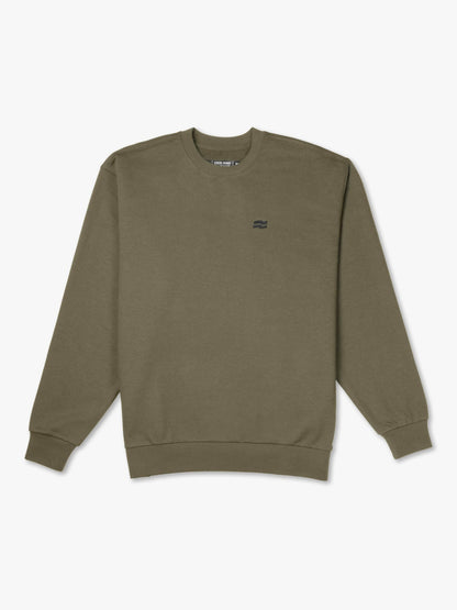 Strike Mvmnt Base Oversized Crewneck Burnt Olive Terry Fleece
