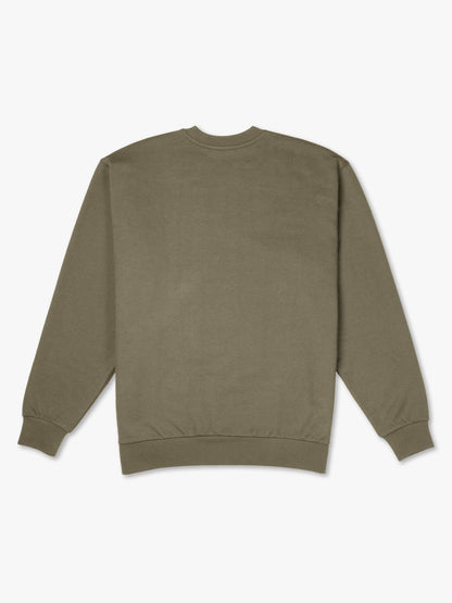 Strike Mvmnt Base Oversized Crewneck Burnt Olive Terry Fleece