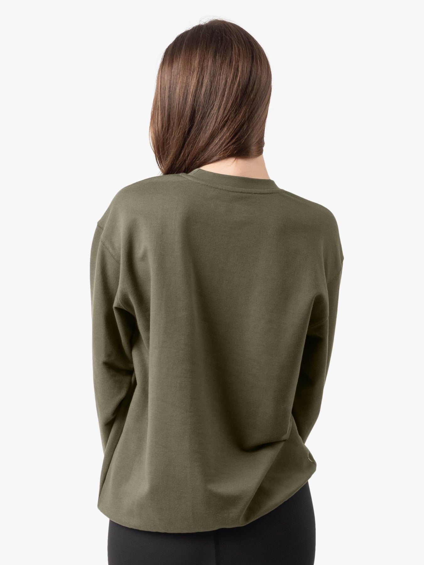 Strike Mvmnt Base Oversized Crewneck Burnt Olive Terry Fleece