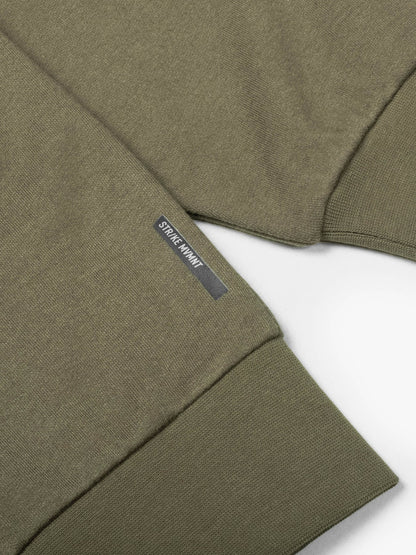 Strike Mvmnt Base Oversized Crewneck Burnt Olive Terry Fleece