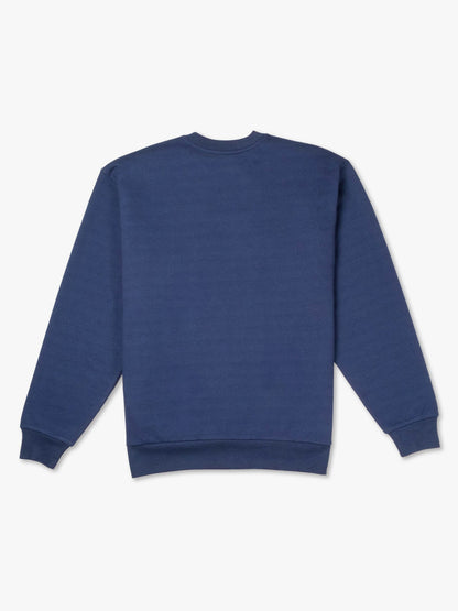Strike Mvmnt Base Oversized Crewneck Blue Subliminal Stripe Terry Fleece