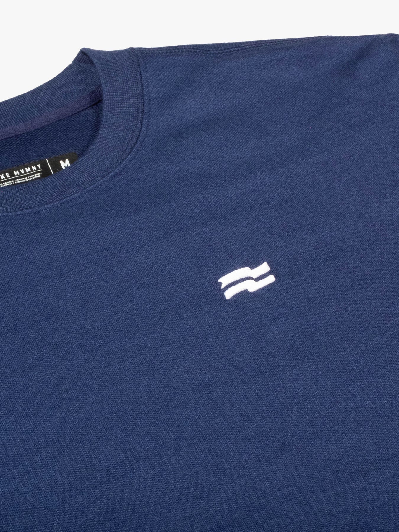 Strike Mvmnt Base Oversized Crewneck Blue Subliminal Stripe Terry Fleece