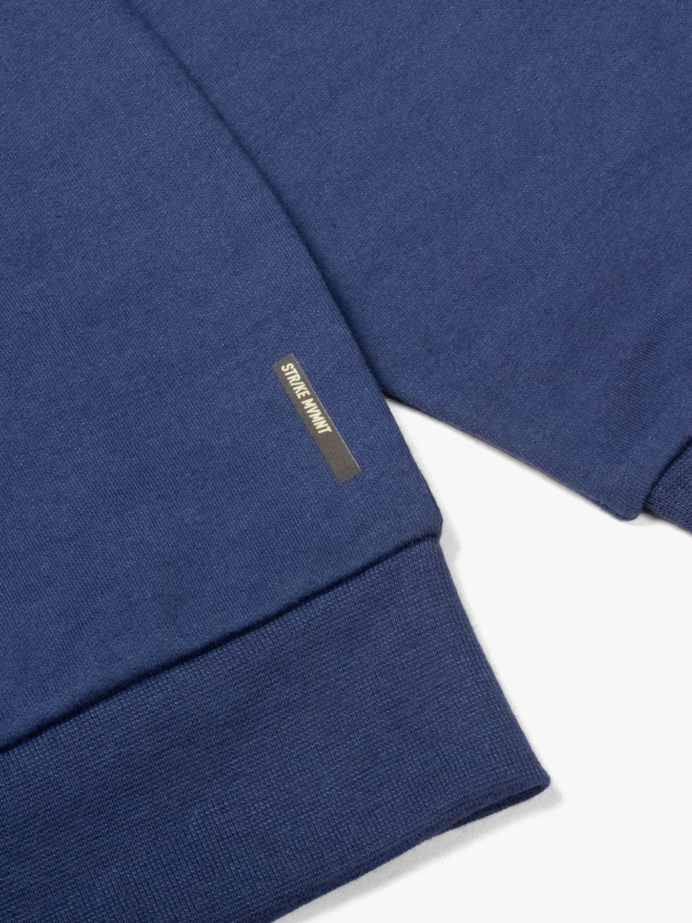 Strike Mvmnt Base Oversized Crewneck Blue Subliminal Stripe Terry Fleece