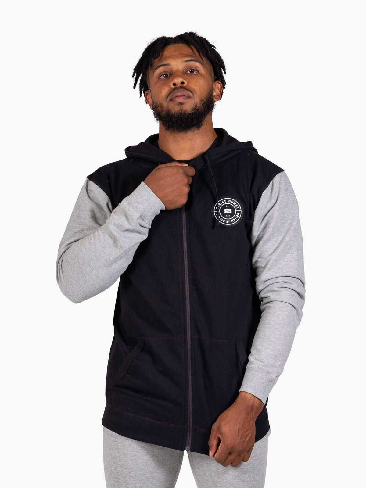 Strike Mvmnt Keeper Zip Hoodie - Limited Phantom / Grey Terry Fleece