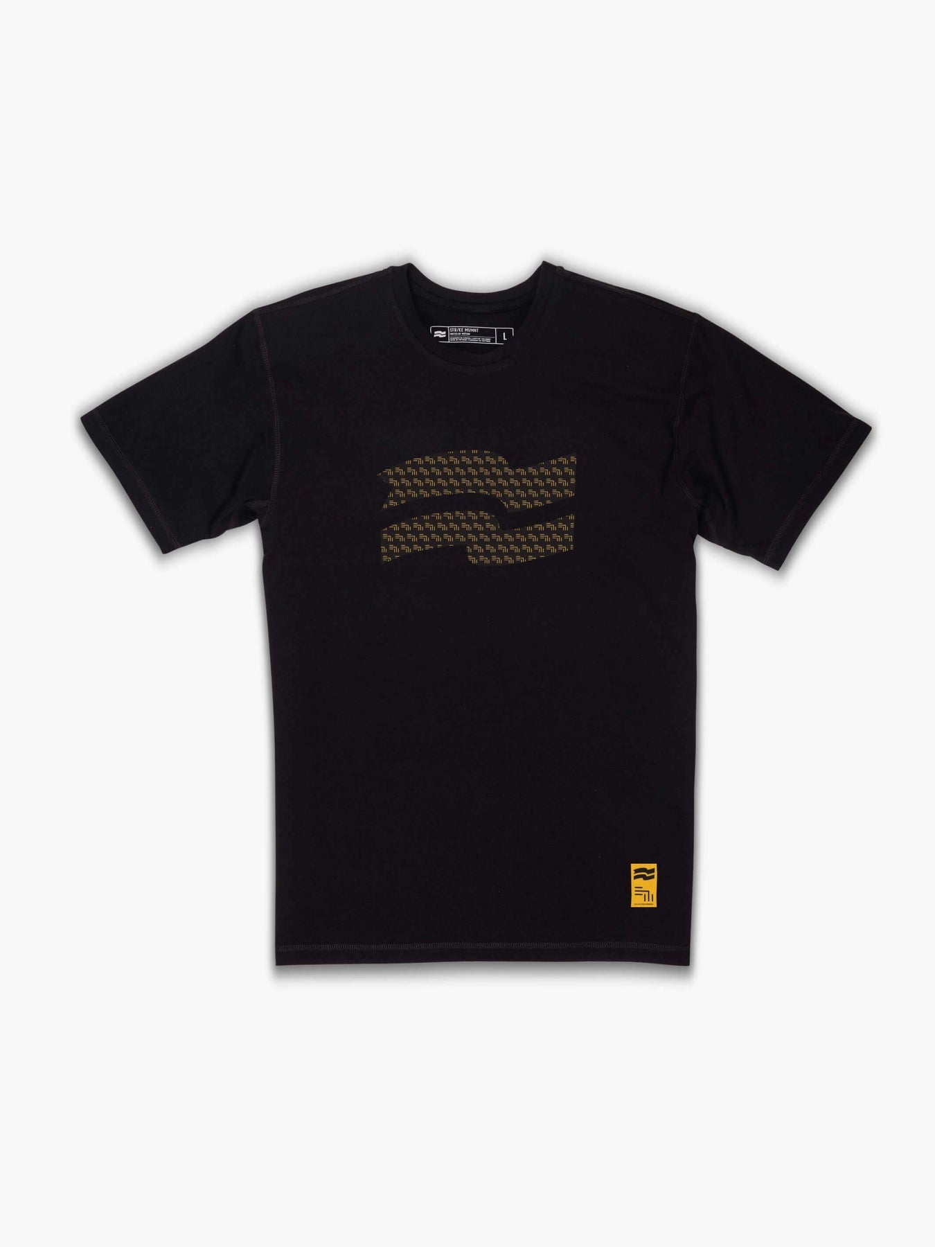 Strike Mvmnt Timeless Vented Tee - EZ Monogram Phantom Black / Gold