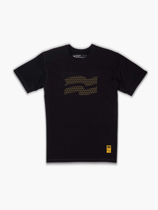 Strike Mvmnt Timeless Vented Tee - EZ Monogram Phantom Black / Gold