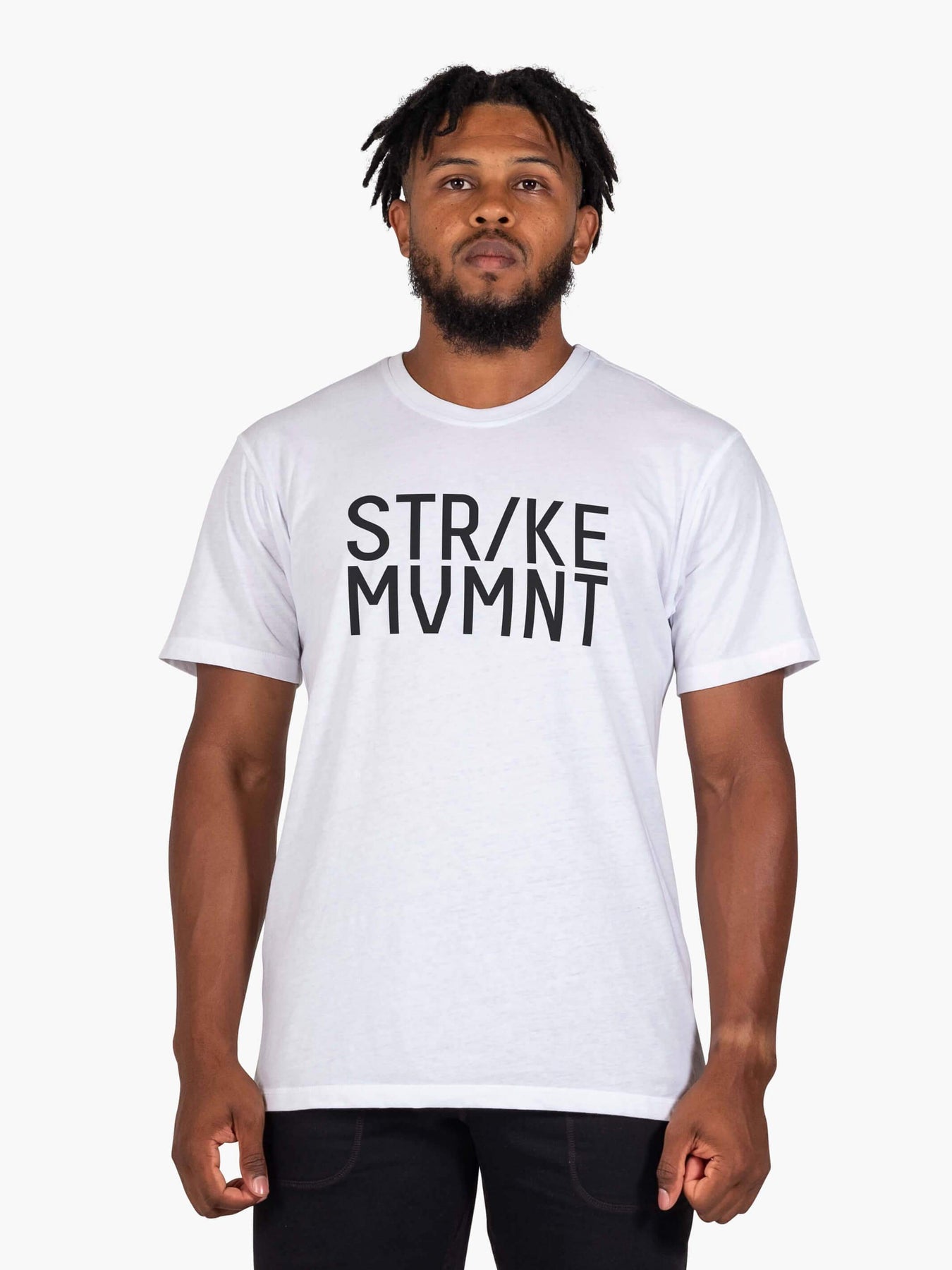 Strike Mvmnt Timeless Vented Tee - Corp Stack Classic White