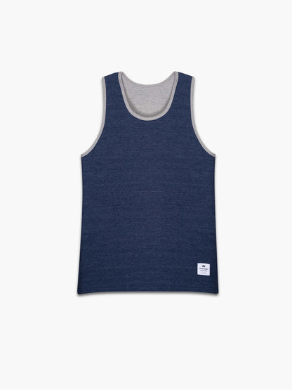 Strike Mvmnt Reversible League Tank - United Lunar Grey / Navy Blue