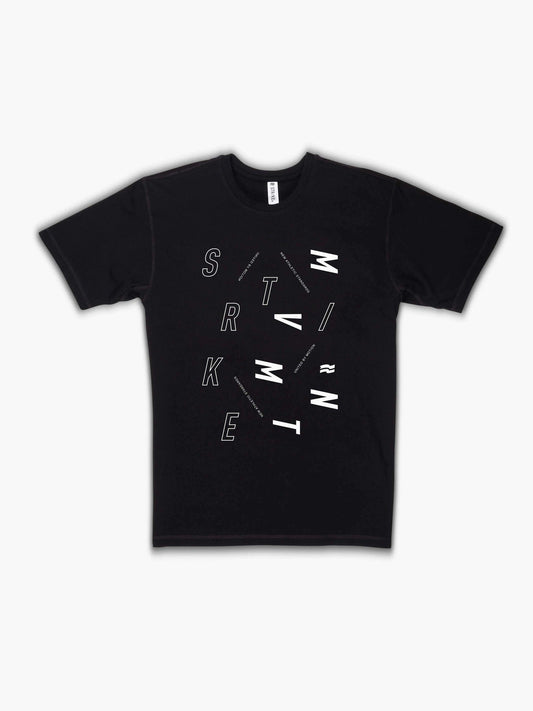 Strike Mvmnt Timeless Vented Tee - Scatter Phantom Black