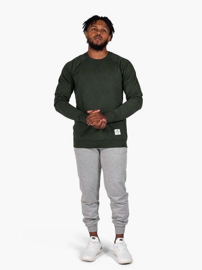Strike Mvmnt Classic Crewneck Burnt Olive Terry Fleece