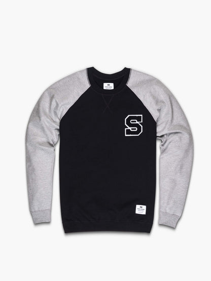 Strike Mvmnt Classic Crewneck 'S' Patch Phantom / Lunar Terry Fleece