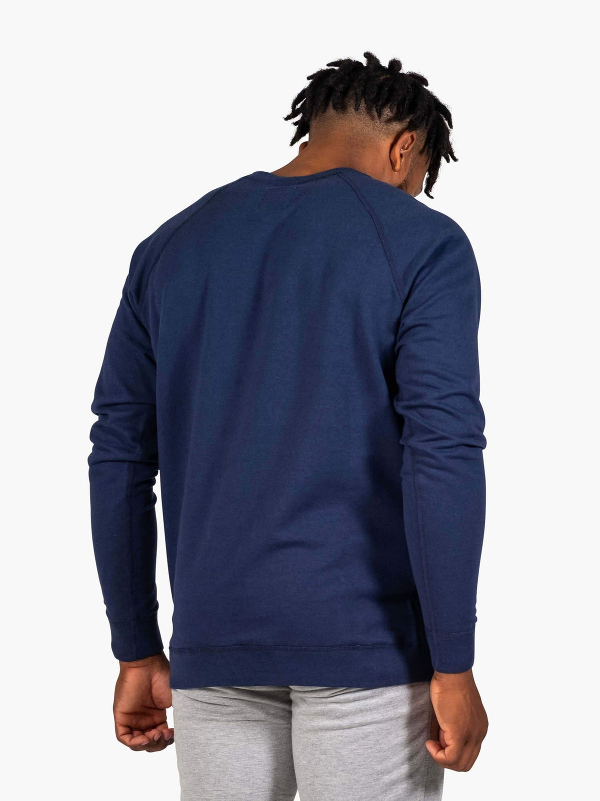 Strike Mvmnt Classic Crewneck - Stamp Navy Blue Terry Fleece