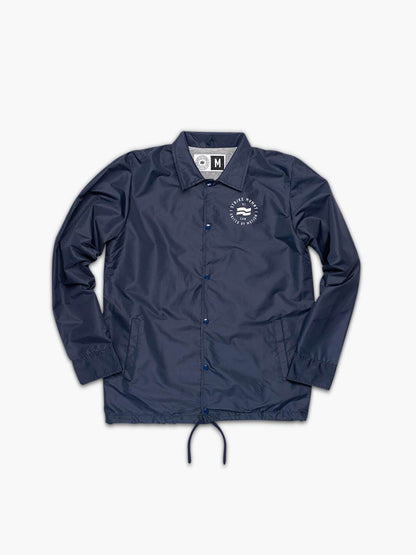 Strike Mvmnt Coaches Jacket - United By Motion Navy Blue Nylon