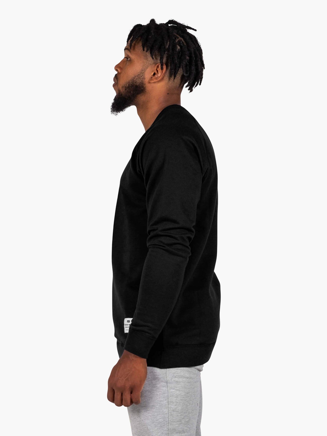 Strike Mvmnt Classic Crewneck Phantom Black Terry Fleece