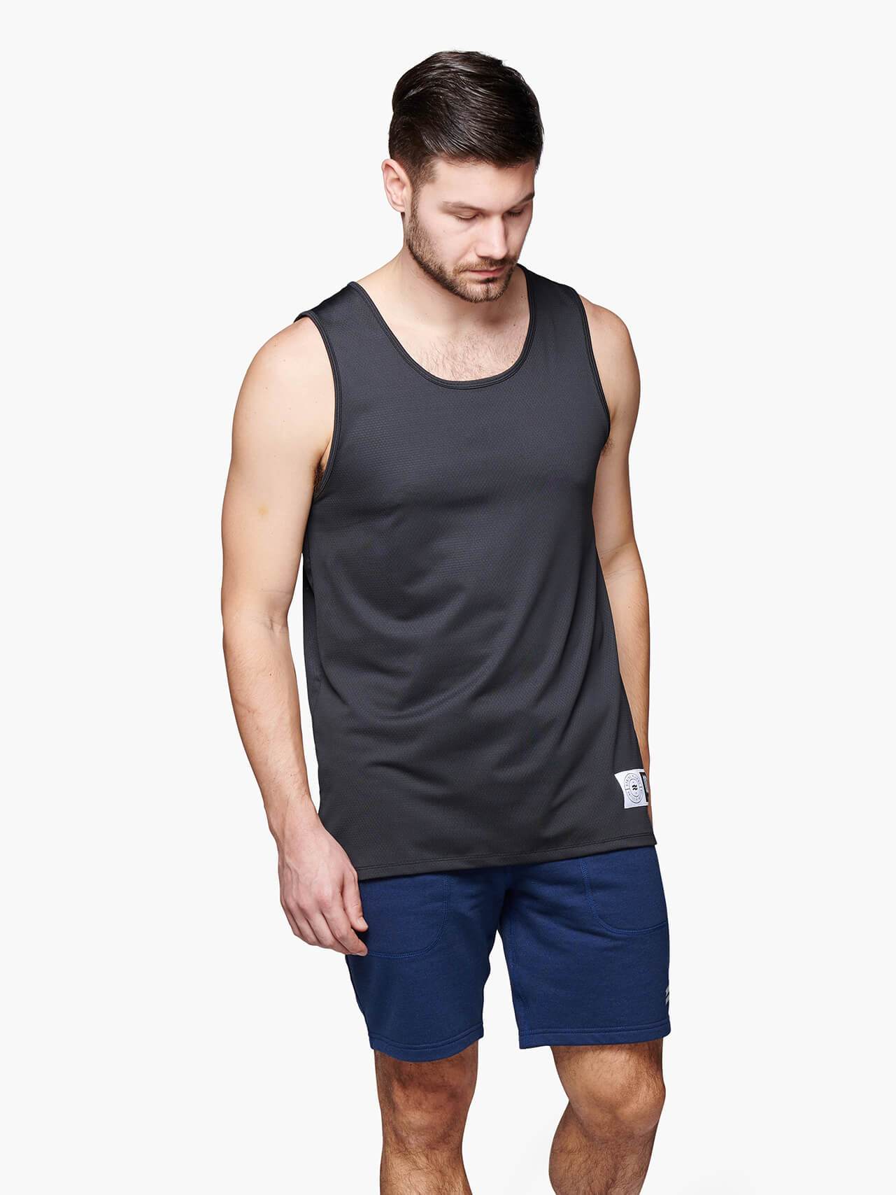 Strike Mvmnt Session Tank Phantom Black Chill Mesh