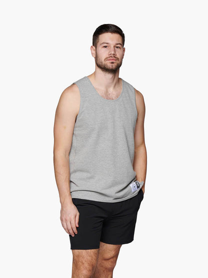 Strike Mvmnt Session Tank Lunar Grey Jersey Mesh