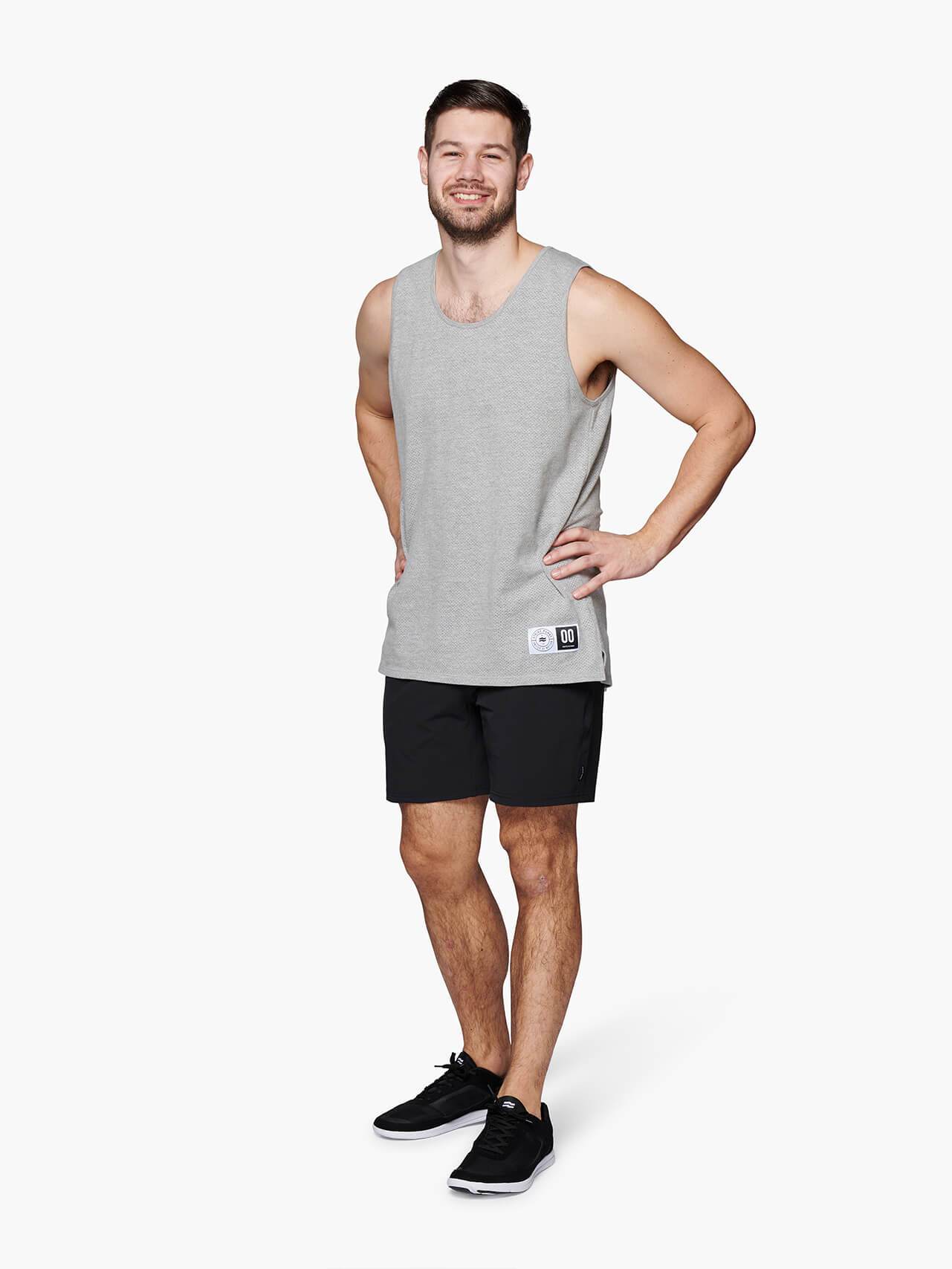 Strike Mvmnt Session Tank Lunar Grey Jersey Mesh