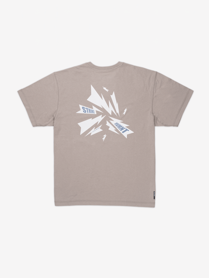 Strike Mvmnt Timeless Tee - Bolts Atmosphere / Chalk White